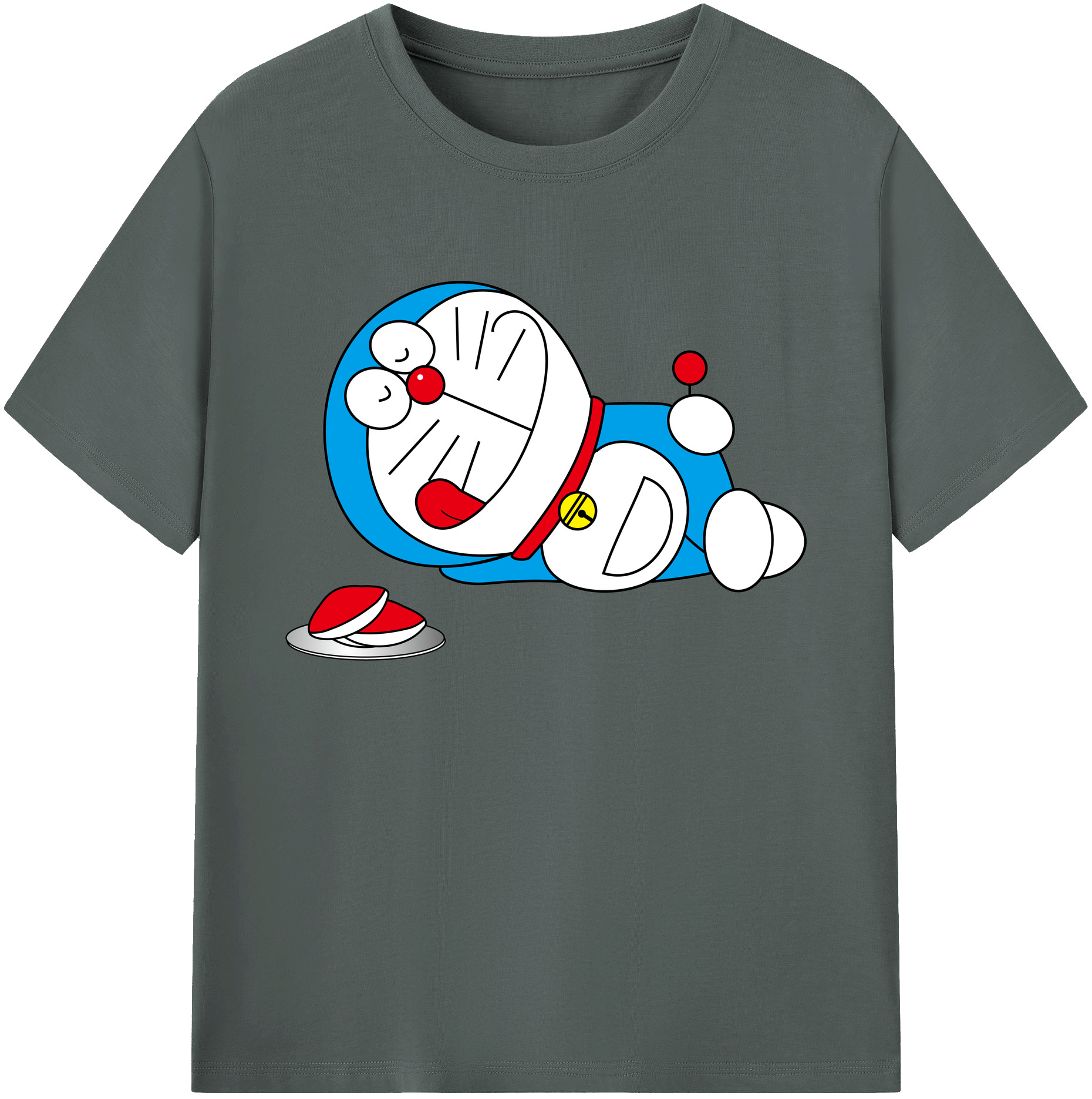 （画像用） ドラえもん Doraemon 綿100％ メンズ半袖Tシャツ｜肌触りやわらか＆通気性